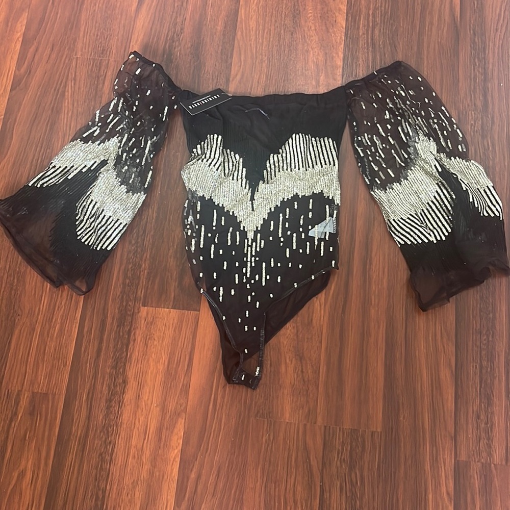 Fashion nova sexy glitter bodysuit